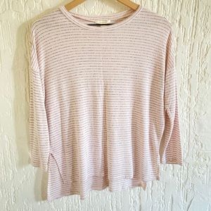 Forever 21 Pink Striped Boxy Shirt Size Small